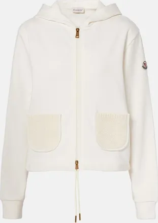 Moncler Cotton-blend zip-up hoodie