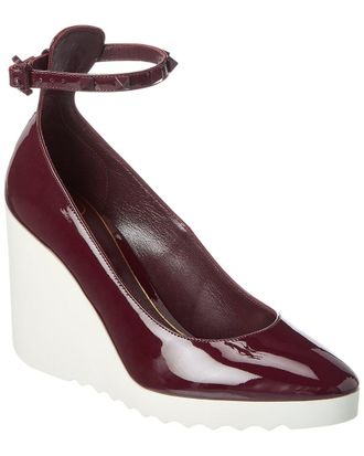 Valentino Rockstud 100 Patent Wedge Pump
