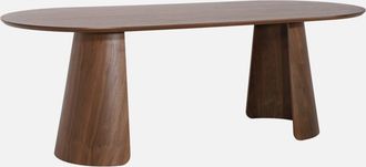 Sweeek Mesa De Comedor Oblonga Decorada En Madera, 8 Plazas