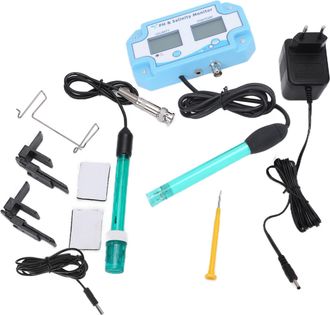 OEM Analizador De Calidad Del Agua En L&iacute;nea 3 En 1 Ph-2987: Medidor De Ph, Salinidad Y Temperatura Para Acuarios Y Peceras (enchufe Europeo, 230v-240v)