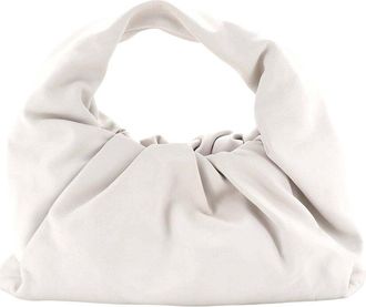 Bottega Veneta White Leather The Shoulder Pouch Medium (Authentic Pre-Loved)