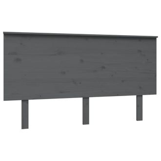 vidaXL Cabecero De Cama Madera Maciza De Pino Gris 144x6x82,5 Cm Vidaxl