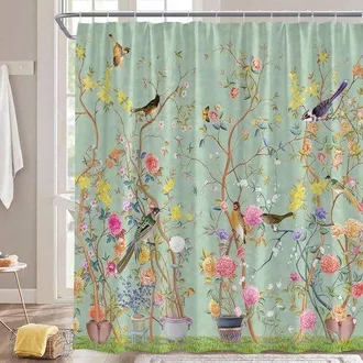 OEM Cortina De Ducha - Estampado Floral - 180x180 Cm