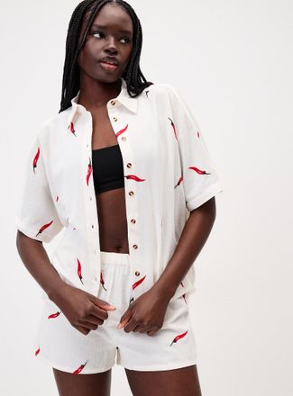 Twik Womens Summer embroidery shirt