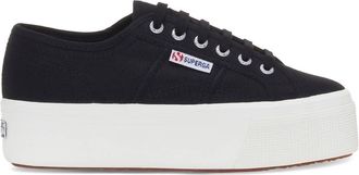 Superga Womens Platform Sneaker In Black