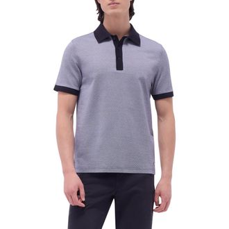 Bugatchi Tipped Cotton Piqu&eacute; Polo in Black at Nordstrom Rack, Size Small