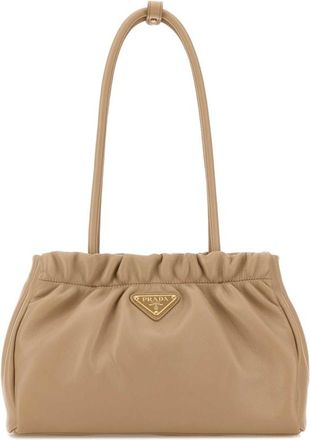 Prada Beige Nappa Leather Shoulder Bag