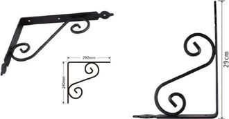 Trade Shop Trade Shop - Set 2 Pcs Soporte Estante Esquina Fantasy 290x240cm Negro 91279
