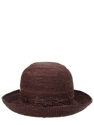 Helen Kaminski Dark Brown Woven Breton Hat