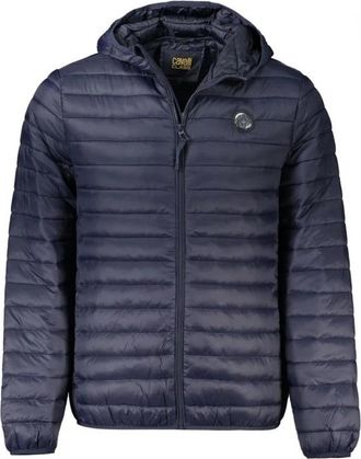 Cavalli Gewatteerde Hoodie Jas - Heren - Winterjassen - Blauw - 2XL - Jassen