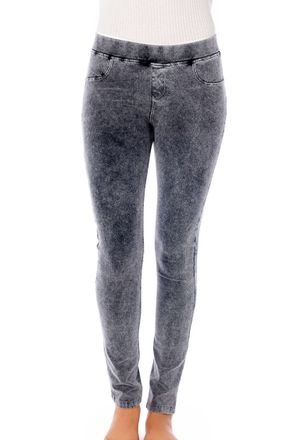 French Kyss Womens Straight Leg Jegging In Charcoal