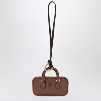 Miu Miu Trick Arcadie in cognac-coloured leather