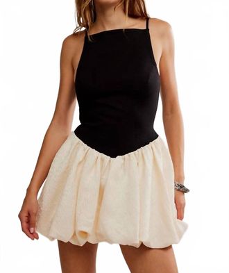 Free People Tinsel Kiss Mini Dress In Black Tie Combo
