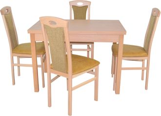 Hofmann Living and More Essgruppe »5tlg. Tischgruppe« Spar-Set, 5tlg. Tischgruppe, 5 Stk. tlg. Stühle montiert