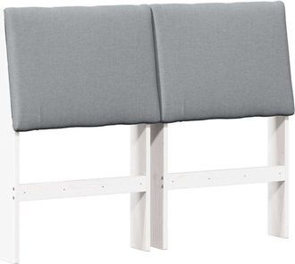 vidaXL Upholstered Headboard Light Grey 135 cm Solid Pine Wood vidaXL