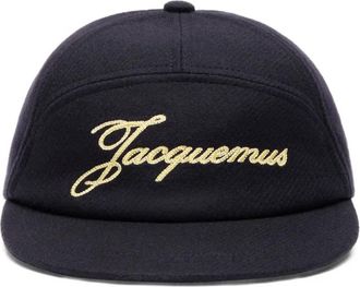 Jacquemus Cappello da baseball con ricamo - Blu