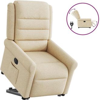 vidaXL Vidaxl - Sill&oacute;n El&eacute;ctrico Reclinable Elevable De Tela Color Crema
