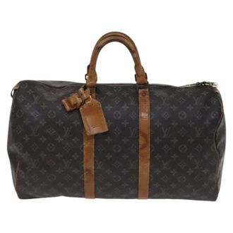 Louis Vuitton Tweedehands Canvas Louis Vuitton tassen - Dames - Pre-owned - Bruin - Maat: ONE Size Leer