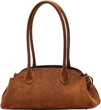 Generic Womens Underarm Commuter Shoulder Bag Style PU Material Medium Size Shell Shape Zipper Opening(Frosted coffee color)