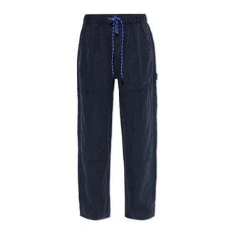Rag & Bone Wide Trousers, female, Blue, Size: S Loose-fit Linen Trousers