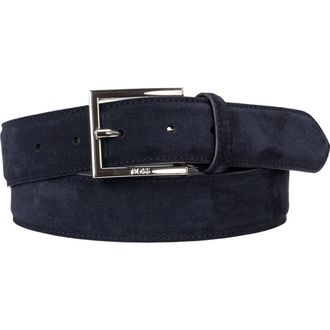 BOSS Dressletic Suede Belt in Dark Blue at Nordstrom Rack, Size 44