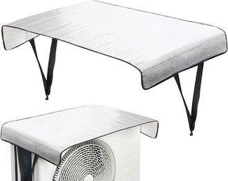 No Brand Fundas Para Unidades Exteriores De Aire Acondicionado - Funda De Tela Resistente Para Aire Acondicionado, Impermeable Y Resistente A Los Rayos Uv, Con