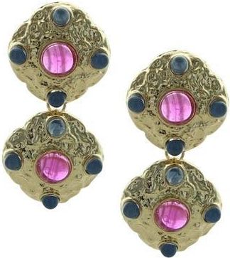 Olivia Welles Aileen Drop Earrings in Gold /Pink Blue Multi at Nordstrom Rack