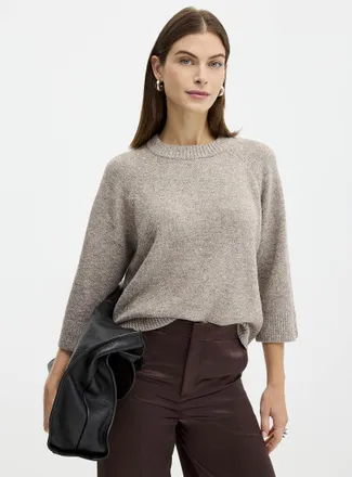 Saint Tropez Womens Shimmering sequin raglan-sleeve sweater