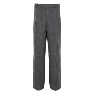 Ferragamo Ferragamo Houndstooth Wool Tailored Trousers