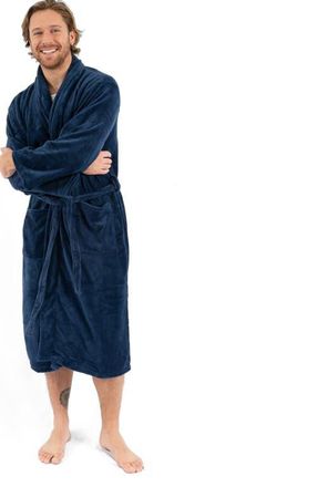 Leveret Mens Fleece Robe in Navy at Nordstrom, Size X-Large