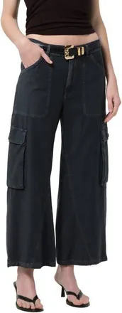 Citizens Of Humanity Thassos Twisted Seam Ankle Utility Pants in Washed Black at Nordstrom, Size 30