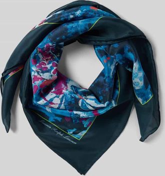 Lauren Ralph Lauren Seidentuch mit Logo-Print in Marine, Größe 1