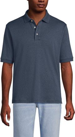 Lands End Short Sleeve Cotton Supima Polo Shirt in Dusk Indigo Heather at Nordstrom, Size Xx-Large