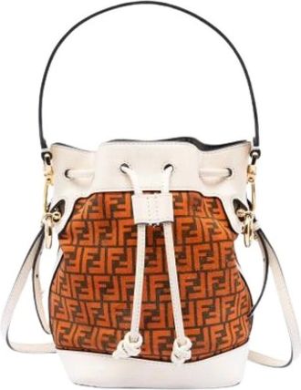 Fendi Pre-owned Bucket Bags, female, Orange, Size: ONE SIZE Pre-owned Mon Tresor