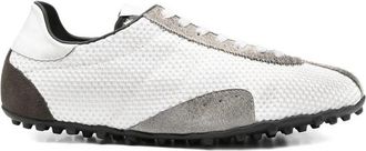 Maison Margiela White Textured Lace-up Sneakers