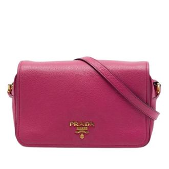Prada Pre-owned Vintage Crossbody Bag - Dames - Pre-owned - Roze - Maat: ONE Size Leer