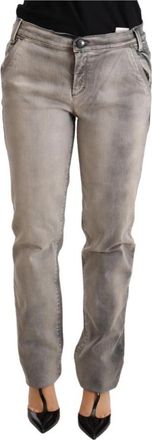 Ermanno Scervino Grijs Gewassen Skinny Jeans met Lage Taille - Dames - Slim Fit Jeans - Grijs - W31 - Katoen - Jeans
