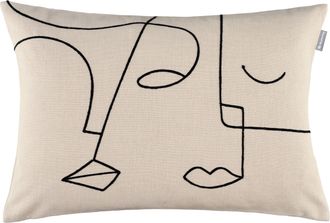 Musterring Dekokissen »Visage« mit Leinen