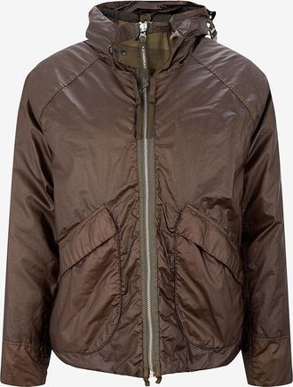 C.P. Company Gef&uuml;tterter Stehkragen-Blouson aus beschichtetem Technomaterial