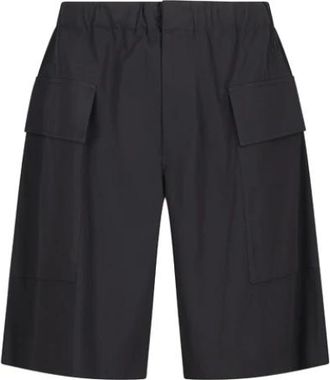 Jil Sander Geborduurde Korte Broek - Heren - Korte Broeken - Zwart - L - Korte Broeken