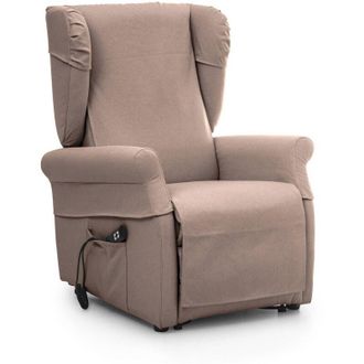 Dmora Poltrona Dromanzin, Sfoderabile, Reclinabile Made in Italy, Bianco