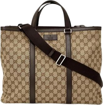 Gucci Pre-owned Vintage GG Canvas Tote Bag - unisex - Vintage Shopper - Beige - ONE Size - Vintage
