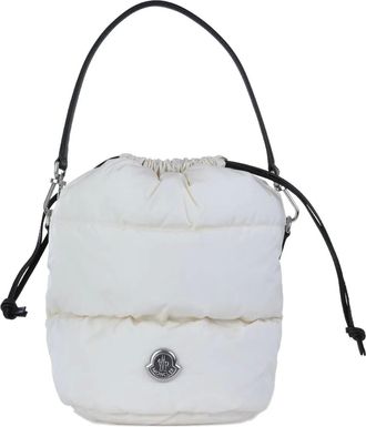 Moncler Borsa a secchiello Caradoc trapuntata - Bianco
