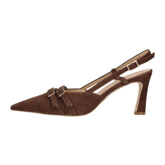 Stefano Lauran Schoenen, Dames, Bruin, 40 EU, Leer, Slingbacks