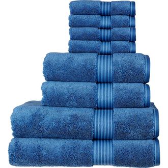 Christy Supreme Hygro Luxury 100% Supima Cotton 8 Piece Towel Set in Deep Sea at Nordstrom