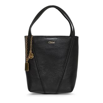 Chlo&eacute; Handbags, female, Black, Size: ONE SIZE Small Spin Tote Bag