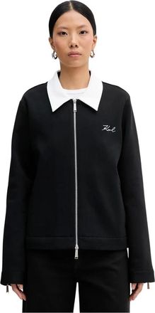 Karl Lagerfeld Hoodies & sweatvesten, Dames, Zwart, XS, Katoen, Sweatshirt