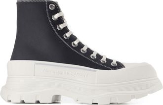Alexander McQueen Mens Tread Slick Sneakers Multi Leather Shoes