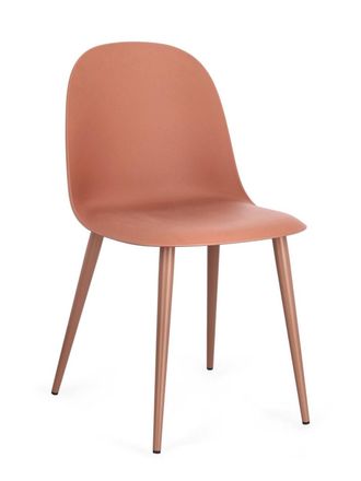 BIZZOTTO Silla de comedor en acero y polipropileno de cobre