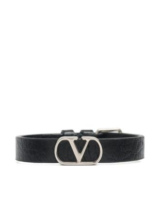 Valentino Garavani Bracciale VLOGO Signature in pelle - Nero